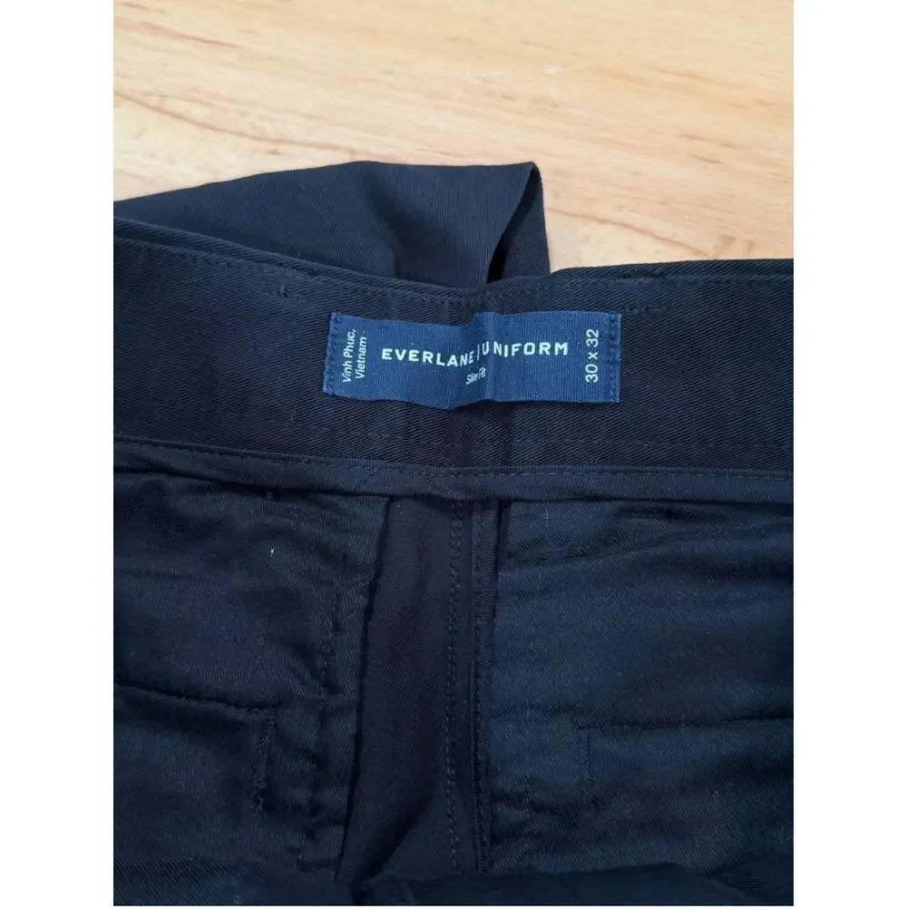 Everlane The Performance Slim Chino Uniform In Black NWT Size 30x32